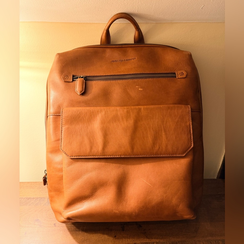 Johnston & Murphy Leather Backpack